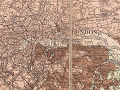 The O/S Geological Survey 1924 Map Of England & Wales Revised Edition By J.Flett