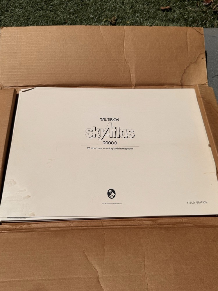 Vintage Wil Tirion Sky Atlas Loose Field Edition Complete Set in Box