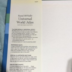 Rand McNally Universal World Atlas New Revised Edition hardcover w/jacket 1987