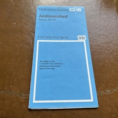 ANDOVERSFORD Ordnance Survey First Series Sheet SP01 1:25,000 1957 Polish school