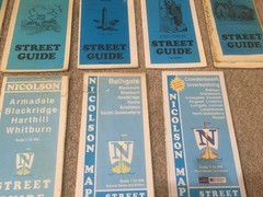 BUNDLE OF 22 VINTAGE STREET MAPS SCOTLAND