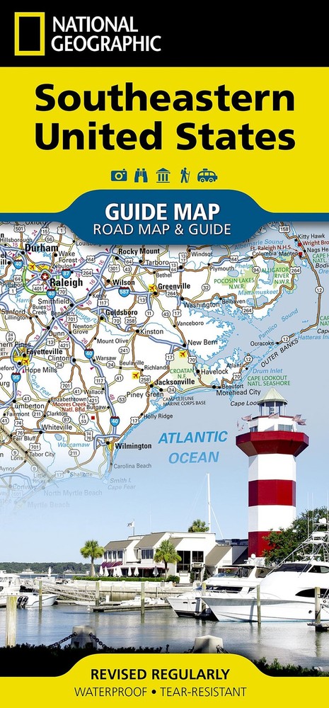 Southeastern USA Map (National Geographic Guide Map)