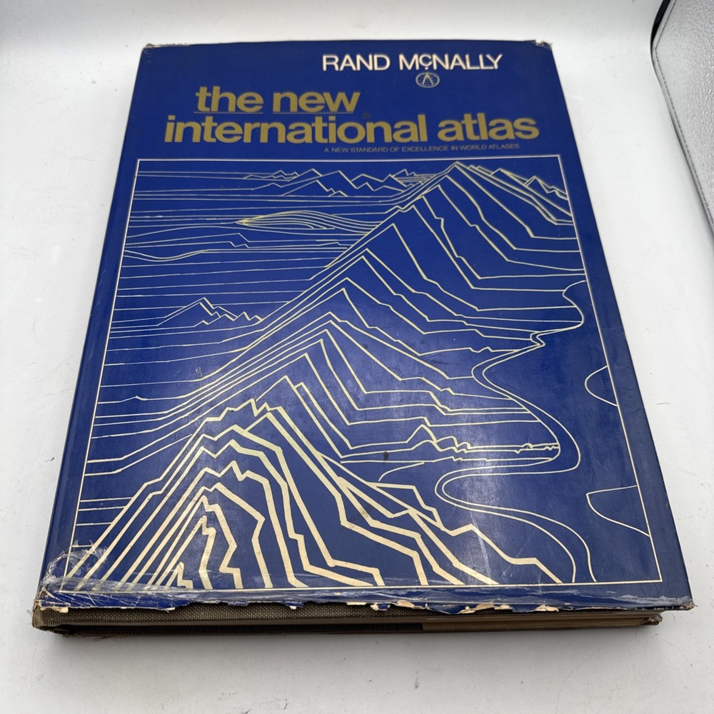 Rand McNally The New International Atlas Multi Lingual Edition 1980 Hardbound