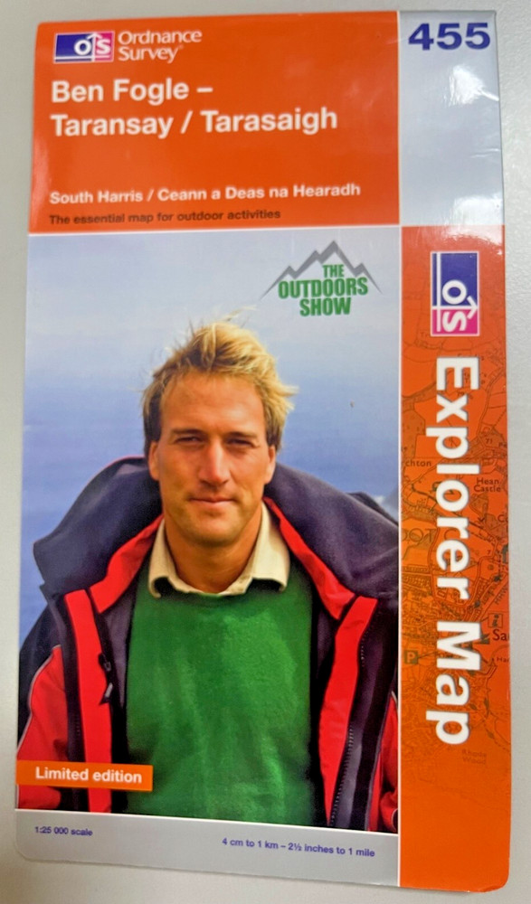 Ordnance Survey 455 Limited Edition BEN FOGLE South Harris Taransay Explorer Map