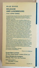 Blue Guide – Belgium and Luxembourg – John Tomes (1977)