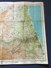 Bartholomew’s Half Inch Cloth Backed Map Sheet 2 – TYNESIDE – 1930s – FREE POST