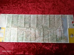 Vintage Michelin Map No.86 Luchon Perpignan France Road Travel Map 1980s France