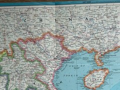 National Geographical maps (2) China, and Vietnam, 1960s vintage