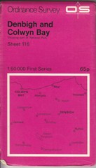 Ordnance Survey Landranger Map 1:50,000 Sheet 116 Denbigh and Colwyn Bay
