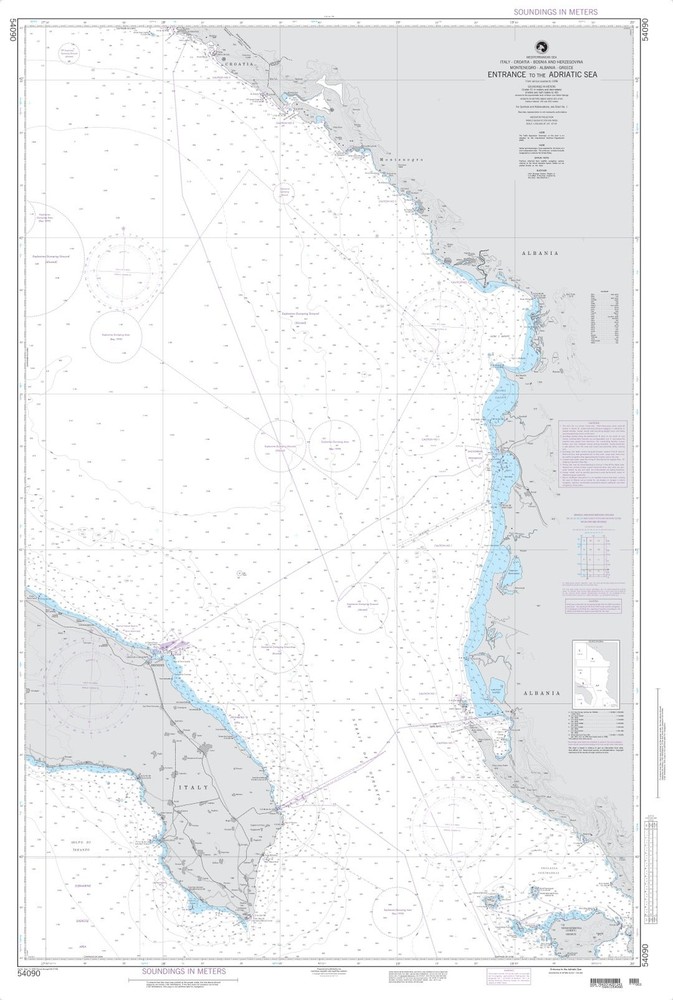 Entrance to the Adriatic Sea | NGA Chart 54090