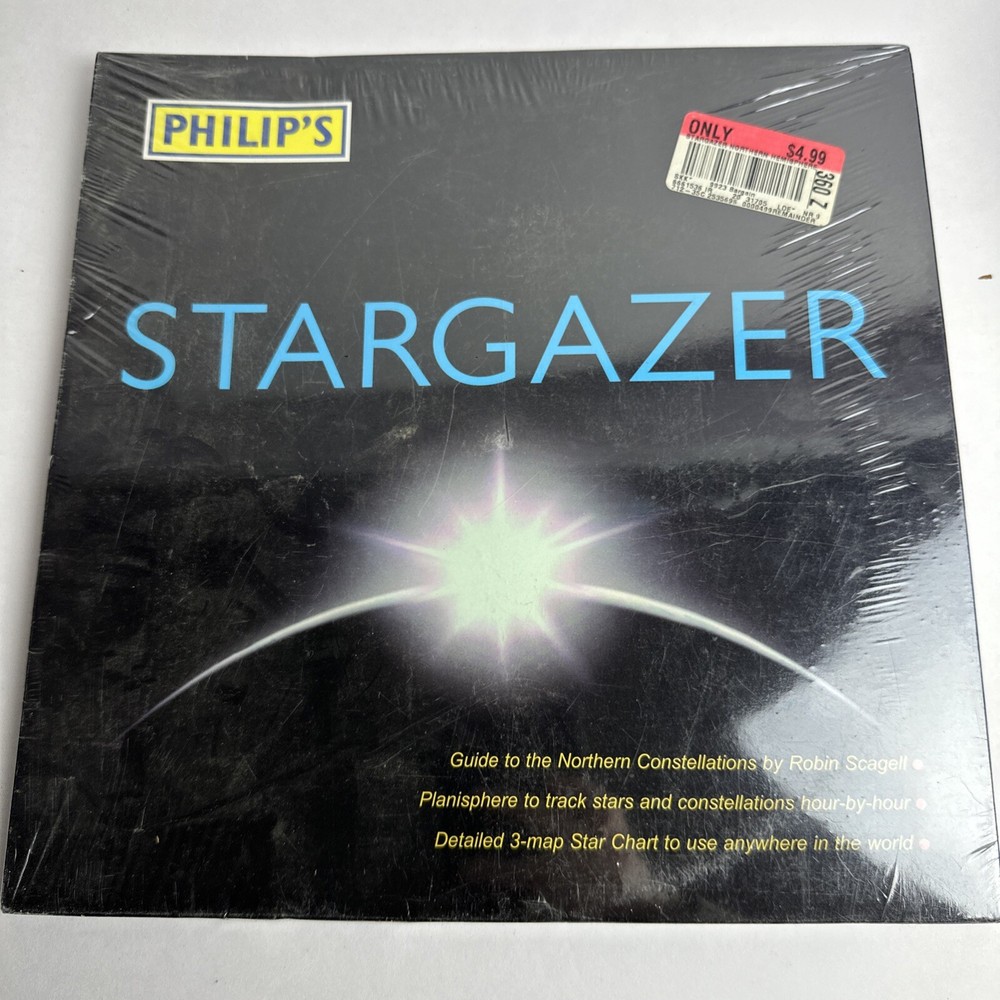 Philip’s Stargazer Planisphere Pack & book, Sir Patrick Moore, New and Sealed