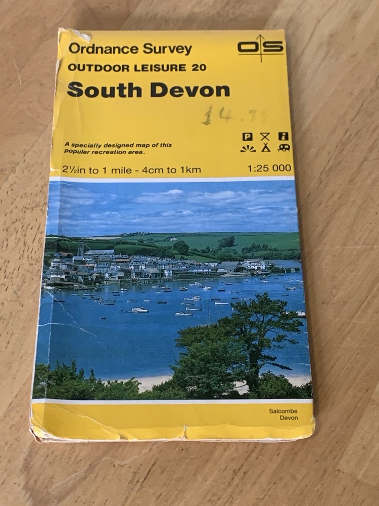 Ordnance Survey Outdoor Leisure 20 Map South Devon Hiking Walking OS 1:25000