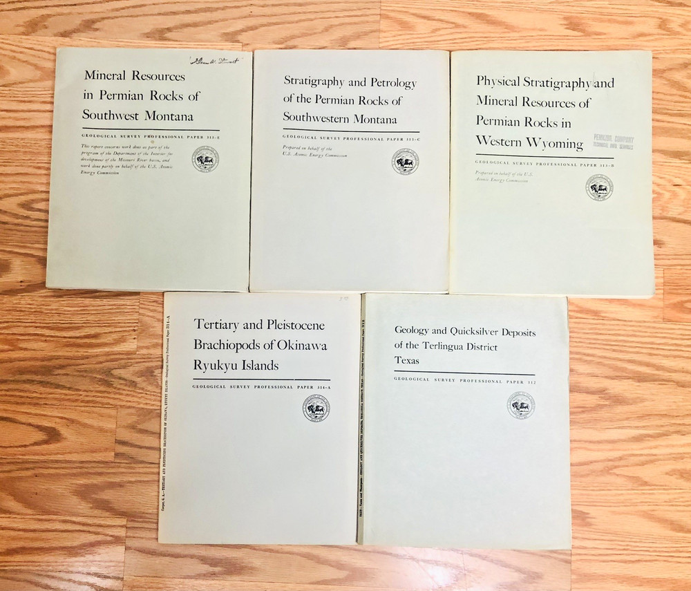 Lot United States Geological Survey Professional Paper USGS Geology Paleontology
