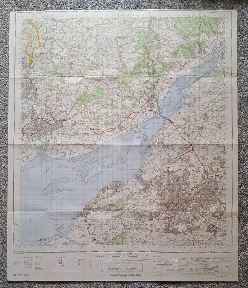 Ordnance Survey Map Of Bristol & Newport Sheet 155