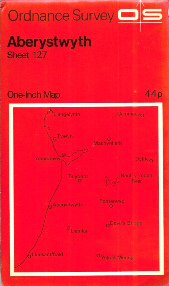 Ordnance Survey One Inch Map Sheet 127 Aberystwyth (incl Aberdovey & Talybont )