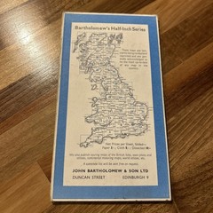 PEMBROKE Bartholomew Revised Contoured Half Inch Map Sheet 11 Paper 1961