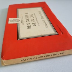 Ordinance Survey Map 1961 Ben Nevis Glen Coe Lorn fold-out Scotland Britan