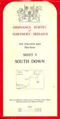 Ordnance Survey Northern IreIand SOUTH DOWN ~ 3rd Series Sheet 9 Cloth ~ 1966