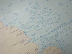 Vintage fishing grounds map