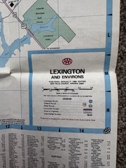 Lexington Kentucky Map Set – AAA 1988 + Visitors Guide – 2 Vintage Road Maps