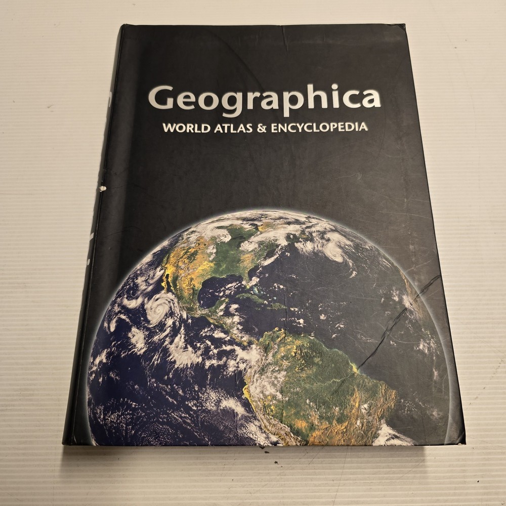 Geographica World Atlas & Encyclopedia Hardcover Reference Book Maps Geography