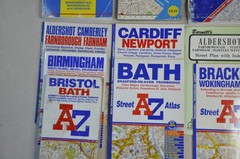 13 x Vintage Old Collectible UK Travel City Town Road Maps AZ – Job Lot / Bundle