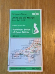 1980 Ordnance Survey Pathfinder Map SW 32/42 Land’s End & Newlyn (incl Mousehole