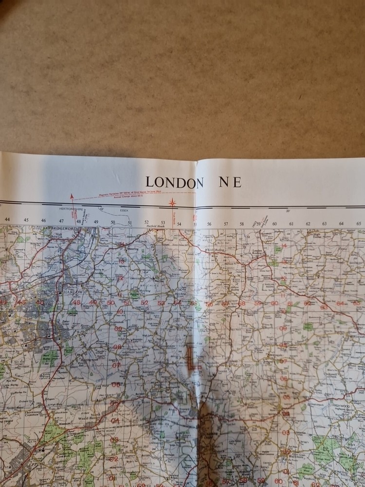 Ordnance Survey Map Of Great Britian – LONDON NORTH EAST NE – 1964 – 1/63360