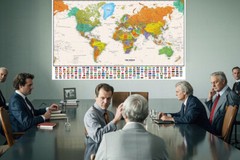 A1 A2 Map Of The World Flags Poster Wall Chart Mural Home Office Decor Travel