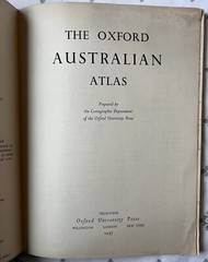 Oxford Australian Atlas. Malbourne, 1957. Vintage Pop & Census Info 1954-1956