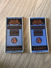 Two vintage Bartholomew’s half inch contoured maps – Vale of Severn & Surrey