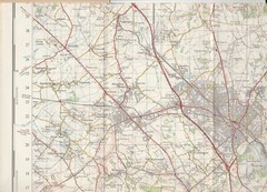 OS one-inch map 7th series Sheet 147 Bedford & Luton 1954