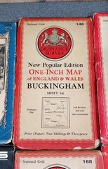 6 x Ordnance Survey Maps Mostly One Inch Maps