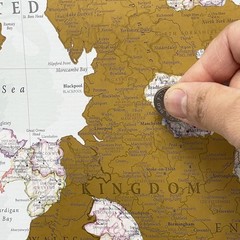 Scratch the World Travel Map A2 – Detailed World & UK Scratch Off Poster Gift