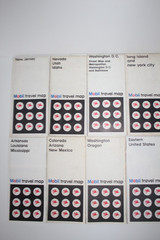 Vintage 1966s -1970’s Mobil Pocket Road Maps – 8 Maps