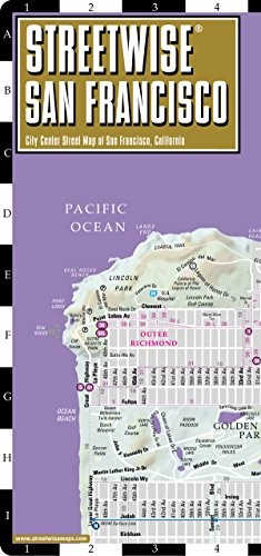 STREETWISE SAN FRANCISCO MAP – LAMINATED CITY CENTER By Streetwise Maps *VG+*