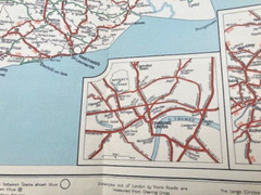 Geographia Clearway Mileage Map Of London And South-East England Sheet 1
