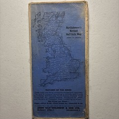 Bartholomew’s Half Inch Cloth Map No 27 No14 No 30 North Wales Surrey Oxford