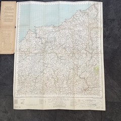 Vintage 1952 Ordnance Survey One Inch Cloth Map Cardigan Good Cond Free Postage