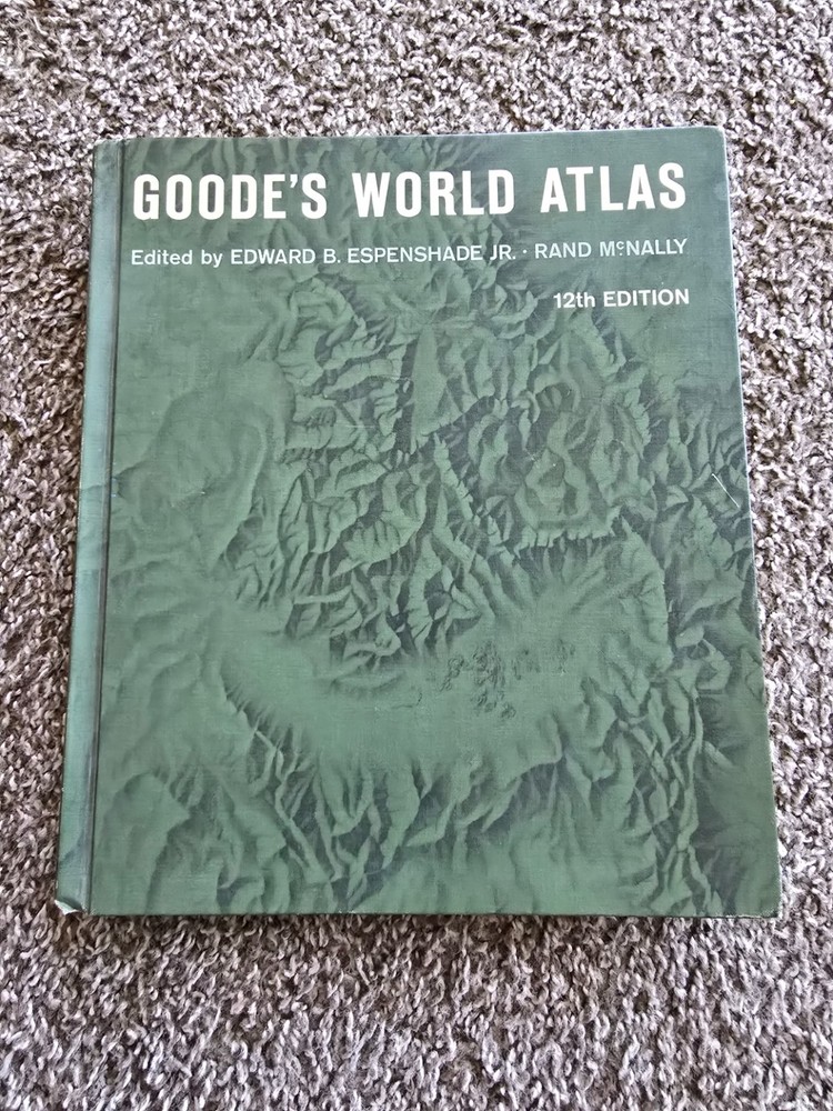 Goode’s World Atlas 12th Edition Third Print 1965 Rand McNally and Company