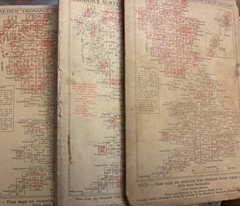 3 X ORDANCE SURVEY MAPS SWANSEA 1956 (153) BUXTON 1953 (111) FROME 1959 (166)