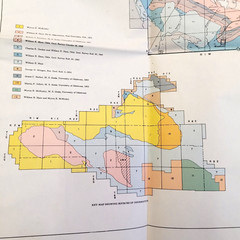 1954 Arbuckle Mountains OK Geologic Color Map Anticline Murray Pontotoc Johnston