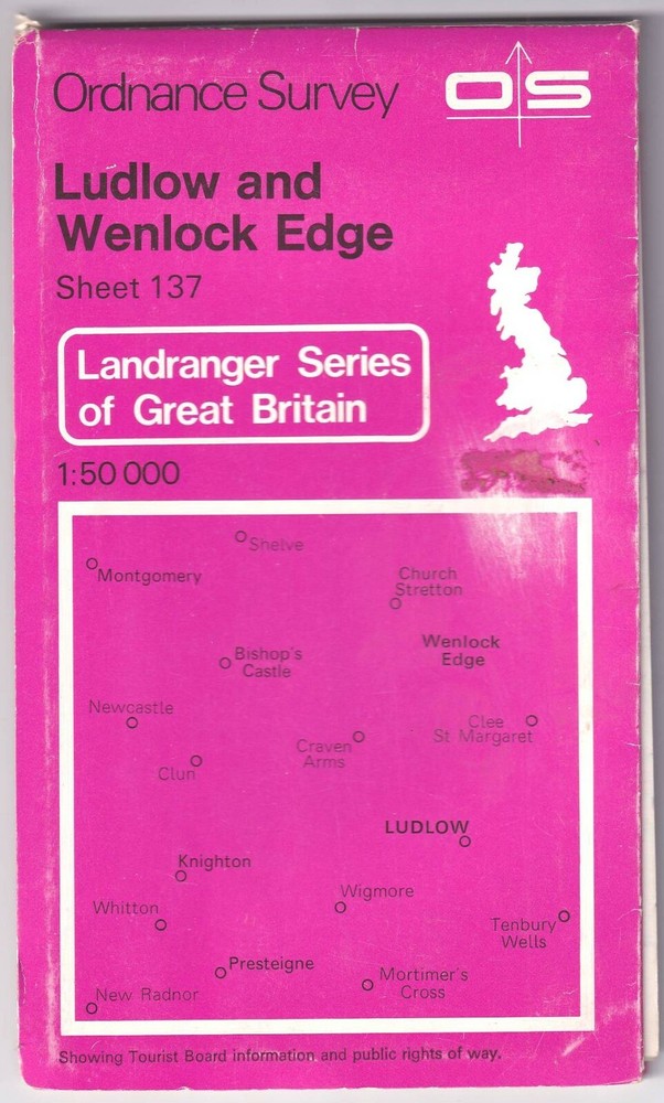 ORDNANCE SURVEY LANDRANGER MAP: LUDLOW & WENLOCK EDGE