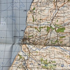 BARMOUTH & ABERYSTWYTH Second War Revision Sheet 68 – 1940 OS Map WWII Vintage