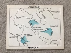 Lot of 10 Ancient Empires Iranian Arab Mongol Hand-Drawn 9″ x 7″ Cardboard Maps