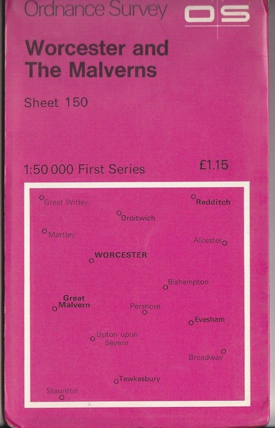 Ordnance Survey 1:50,000 Map Landranger Sheet 150 Worcester and The Malverns