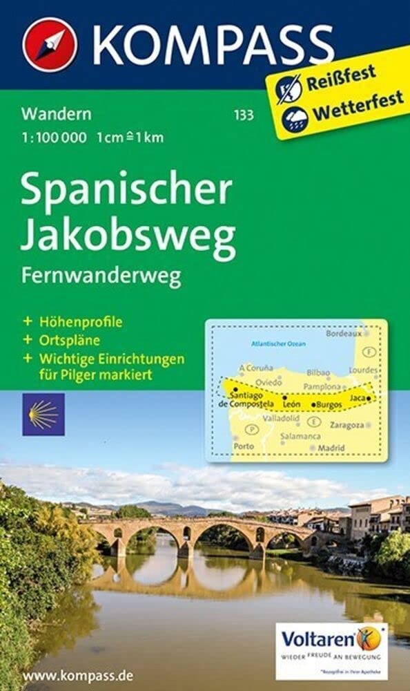 Kompass-Karten Spanischer Jakobsweg D/I (Map) (UK IMPORT)