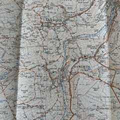 DENHOLME – ORDNANCE SURVEY First Series 1:25,000 1952 SE03 Haworth Oakworth