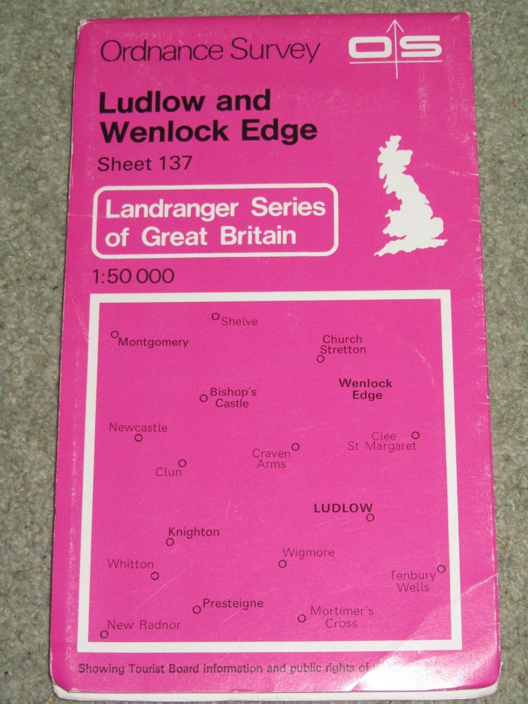 OS Ordnance Survey Landranger Maps – Pink covers – 1974-1982 – ‘very good cond’