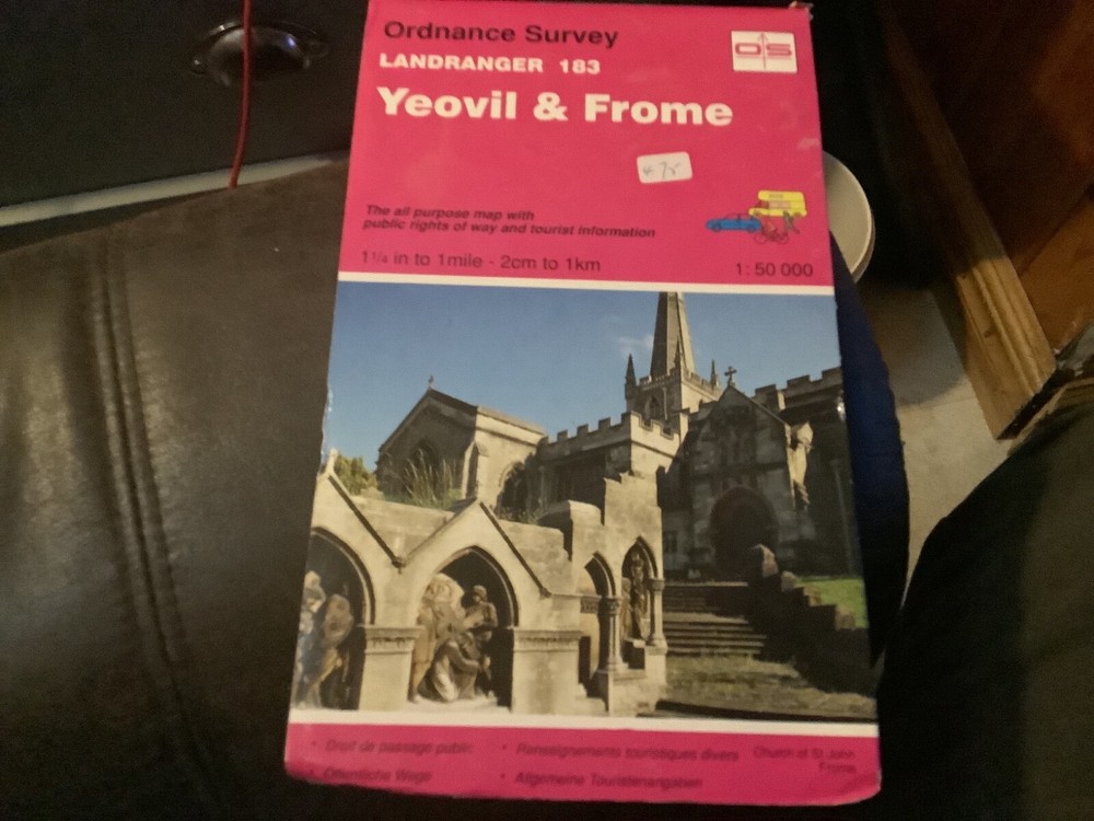 OS Ordnance Survey Landranger Map Sheet 183 Yeovil & Frome – 1994
